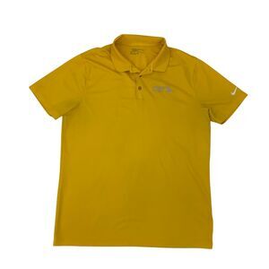 Nike Golf Polo Shirt Men's Size L Marigold Yellow Mountain America Standard Fit